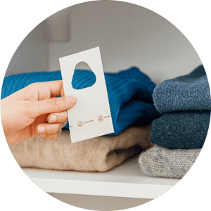 Schlupfwespen-Karte gegen Motten in Kleiderschrank