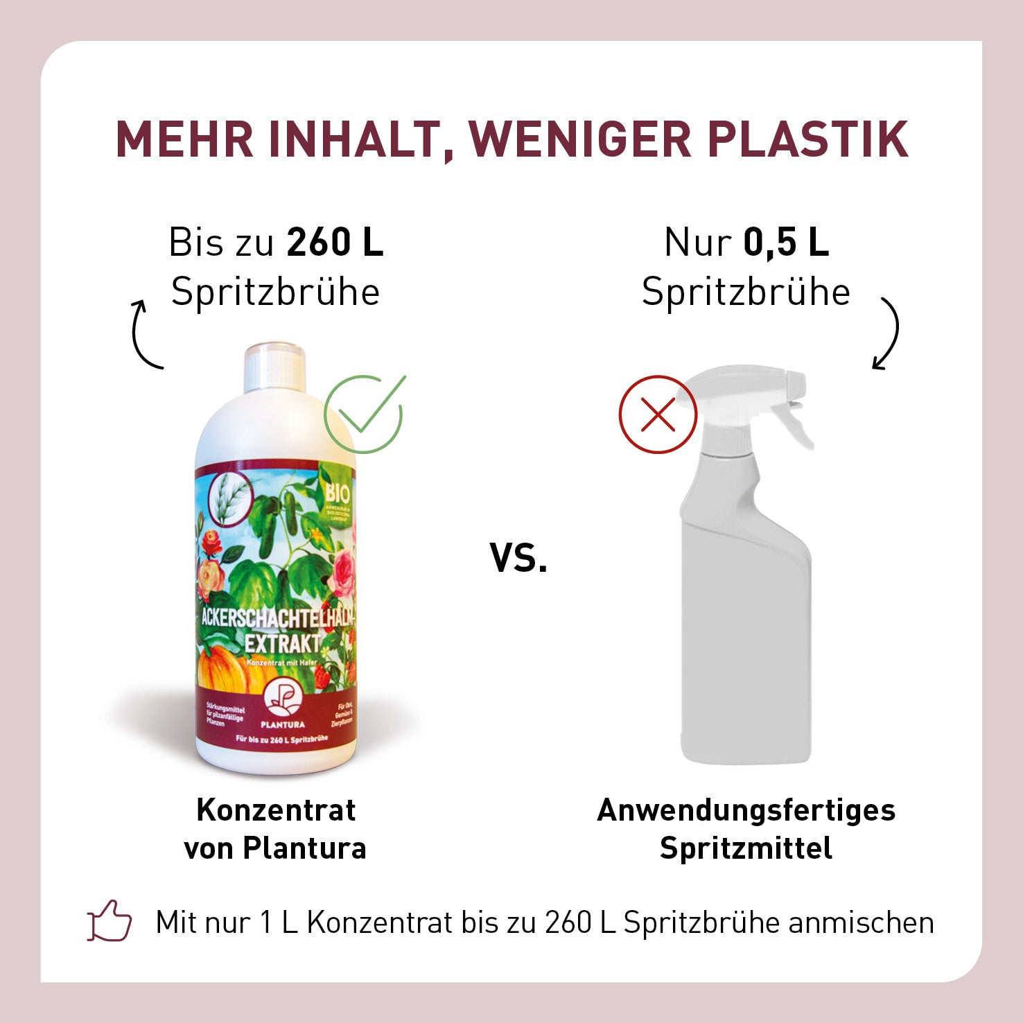 Bio-Ackerschachtelhalm Konzentrat im Vergleich