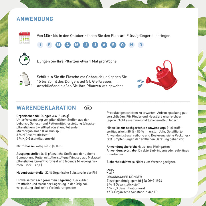 Anwendung Bio-Grünpflanzendünger von Plantura