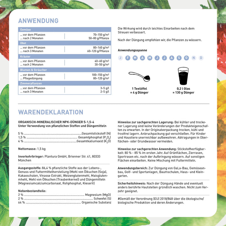 Anwendung Bio-Universaldünger von Plantura