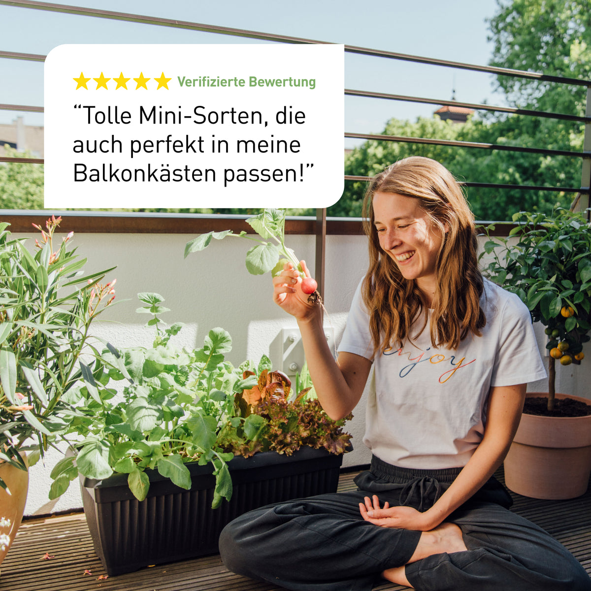 Bewertung des Plantura Bio-Balkongemüse-Sets