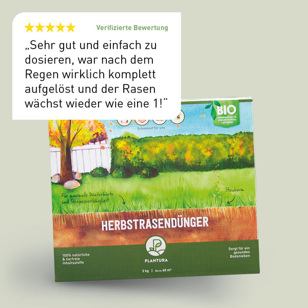 Bewertung des Plantura Bio-Herbstrasendüngers