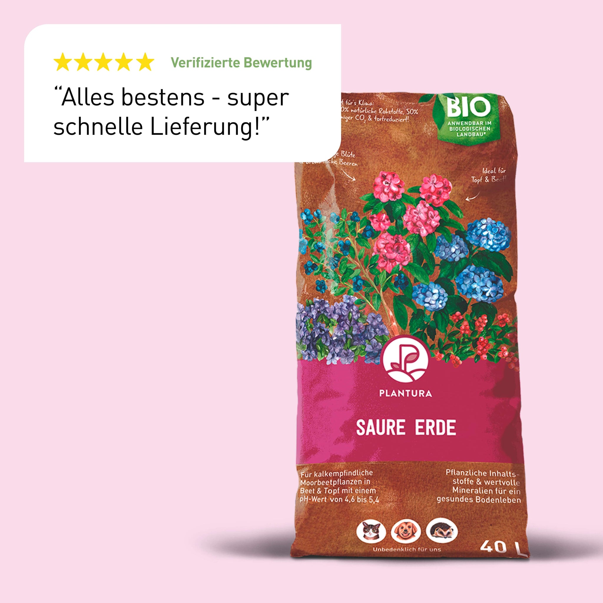Bewertung der Plantura Bio-Sauren Erde