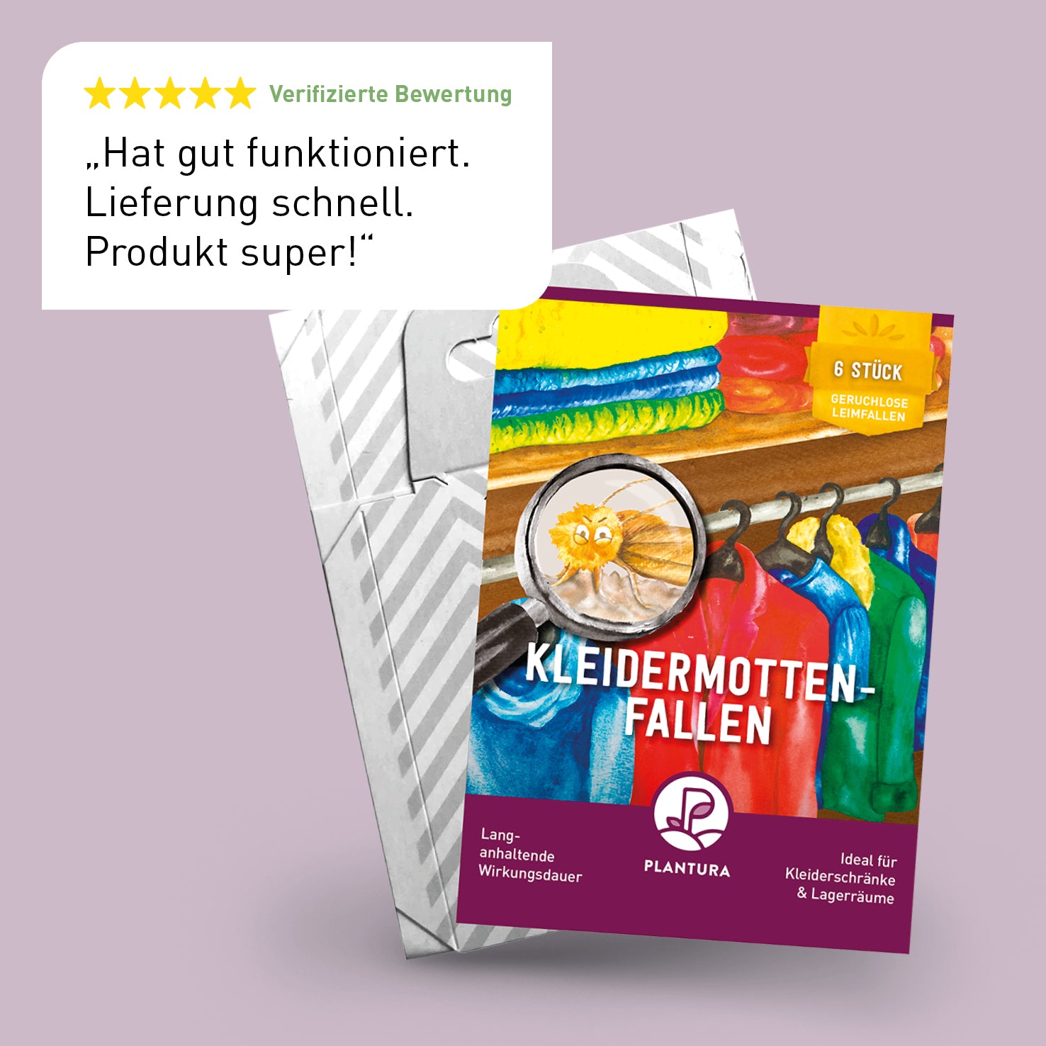Bewertung der Plantura Kleidermotten-Fallen