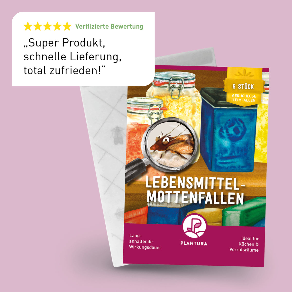 Bewertung der Plantura Lebensmittel-Mottenfallen