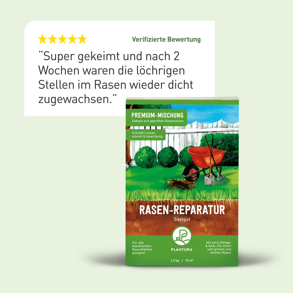 Bewertung der Plantura Rasen-Reparatur