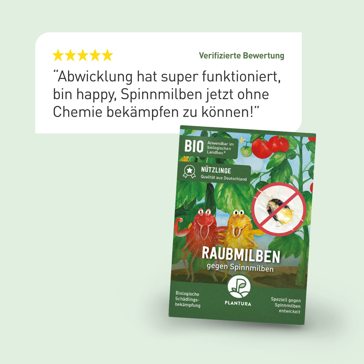 Bewertung der Plantura Raubmilben gegen Spinnmilben