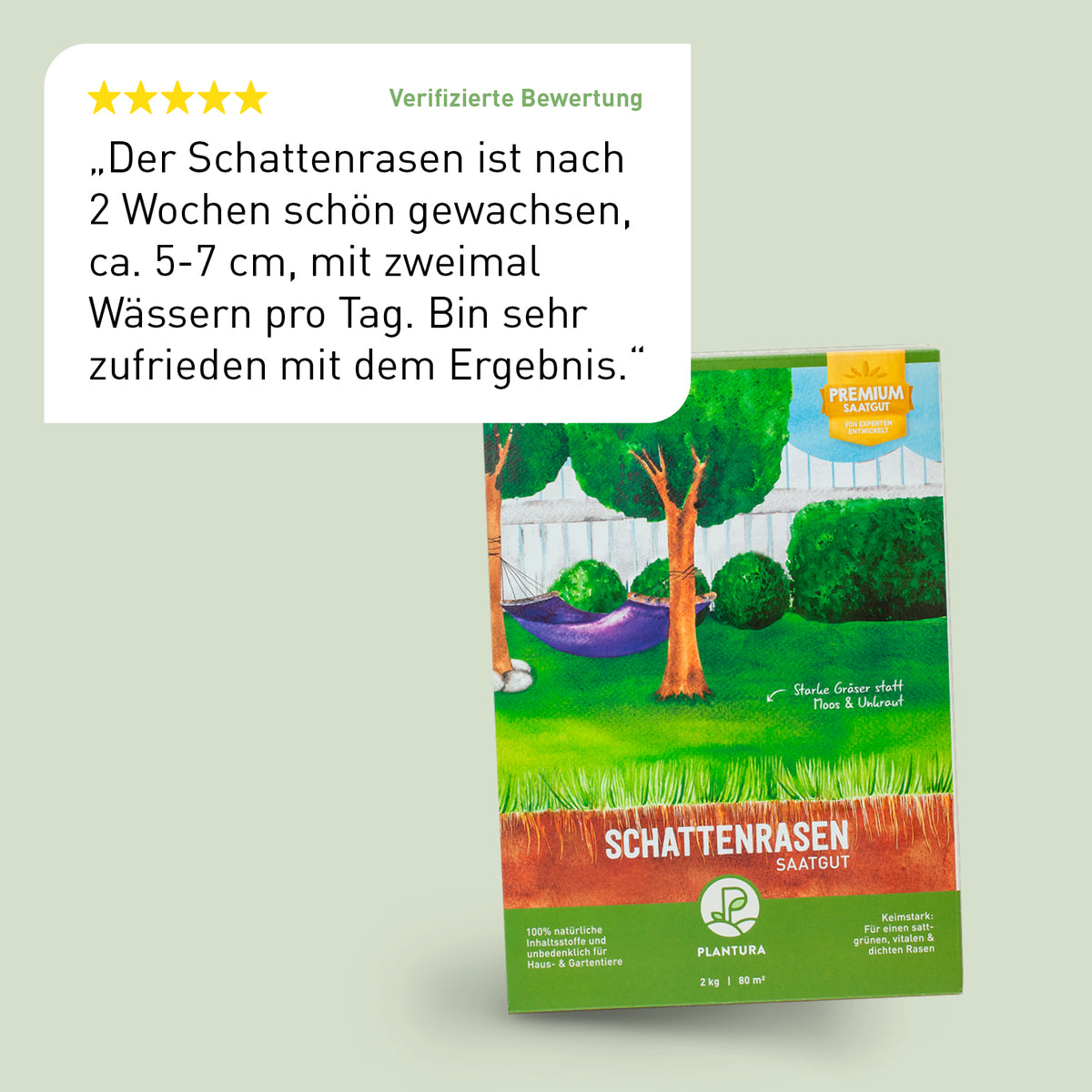 Bewertung des Plantura Schattenrasens