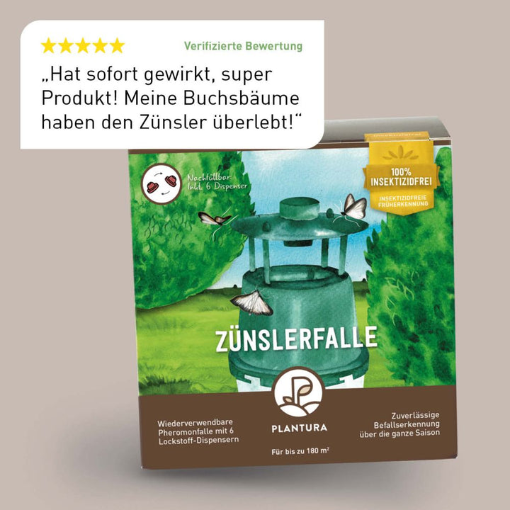 Bewertung der Plantura Zünslerfalle