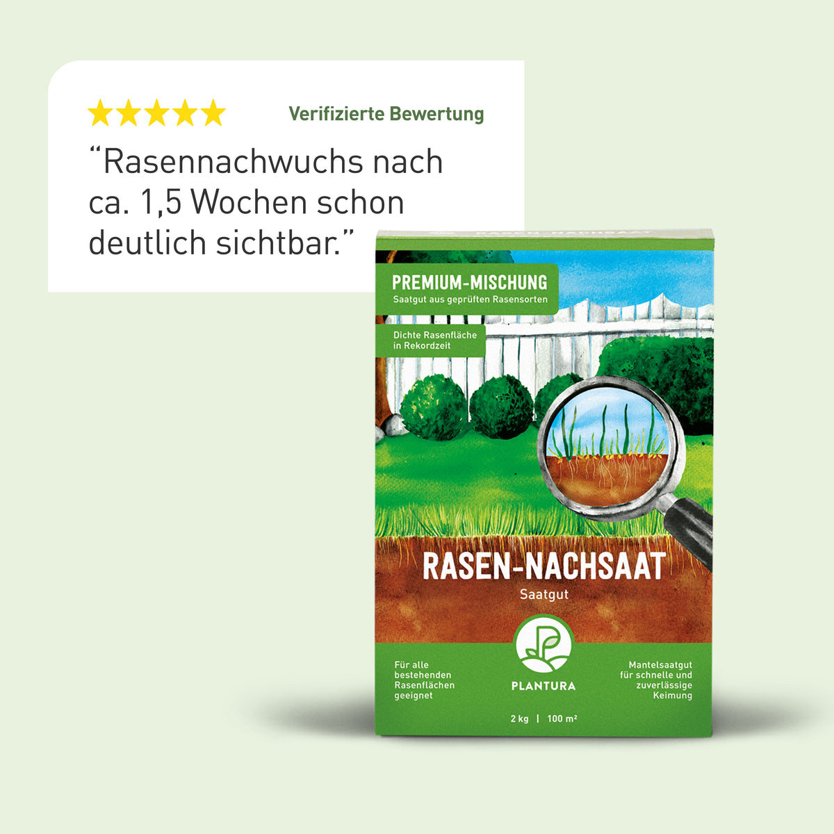 Bewertung der Plantura Rasen-Nachsaat