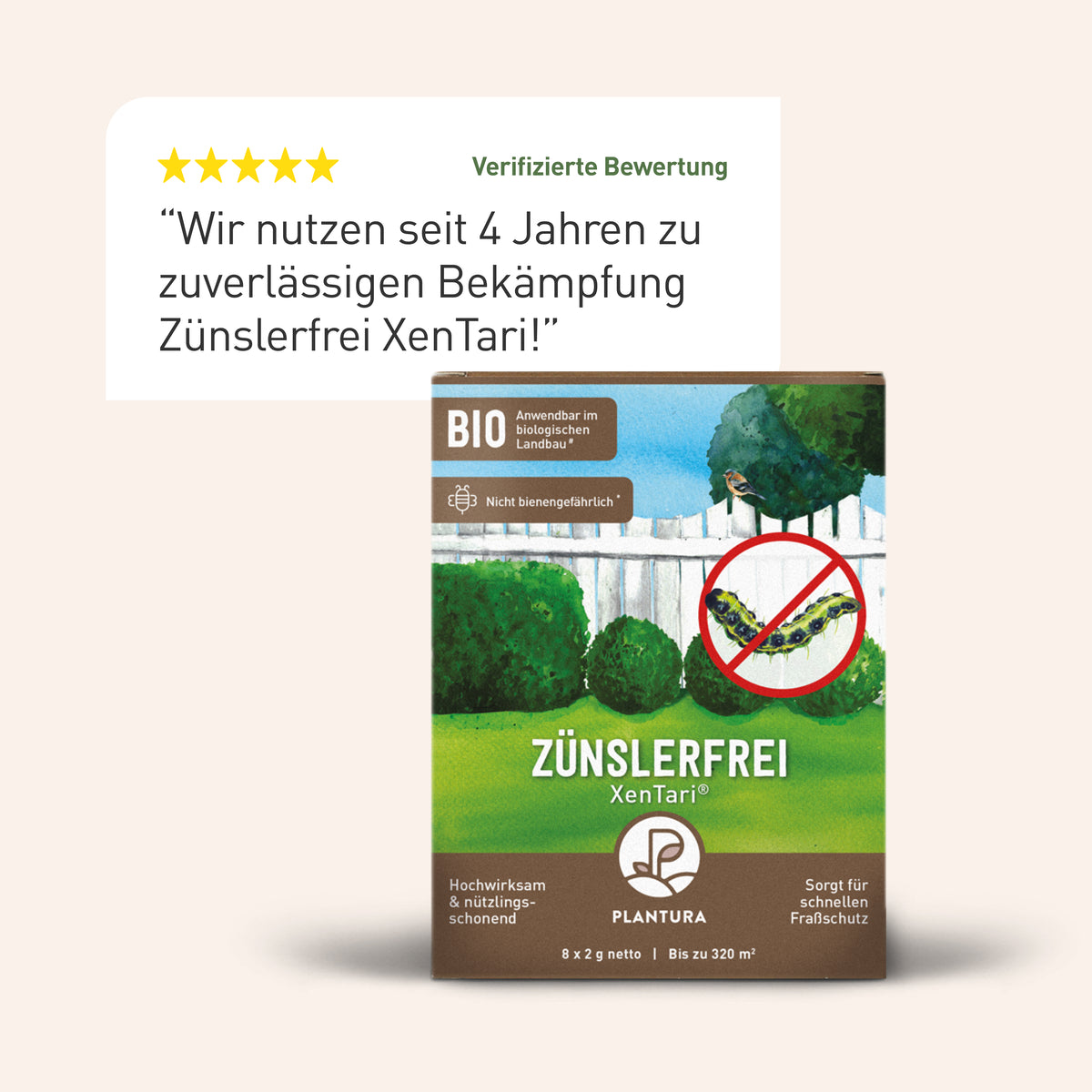 Bewertung des Zünslerfrei XenTaris® von Plantura