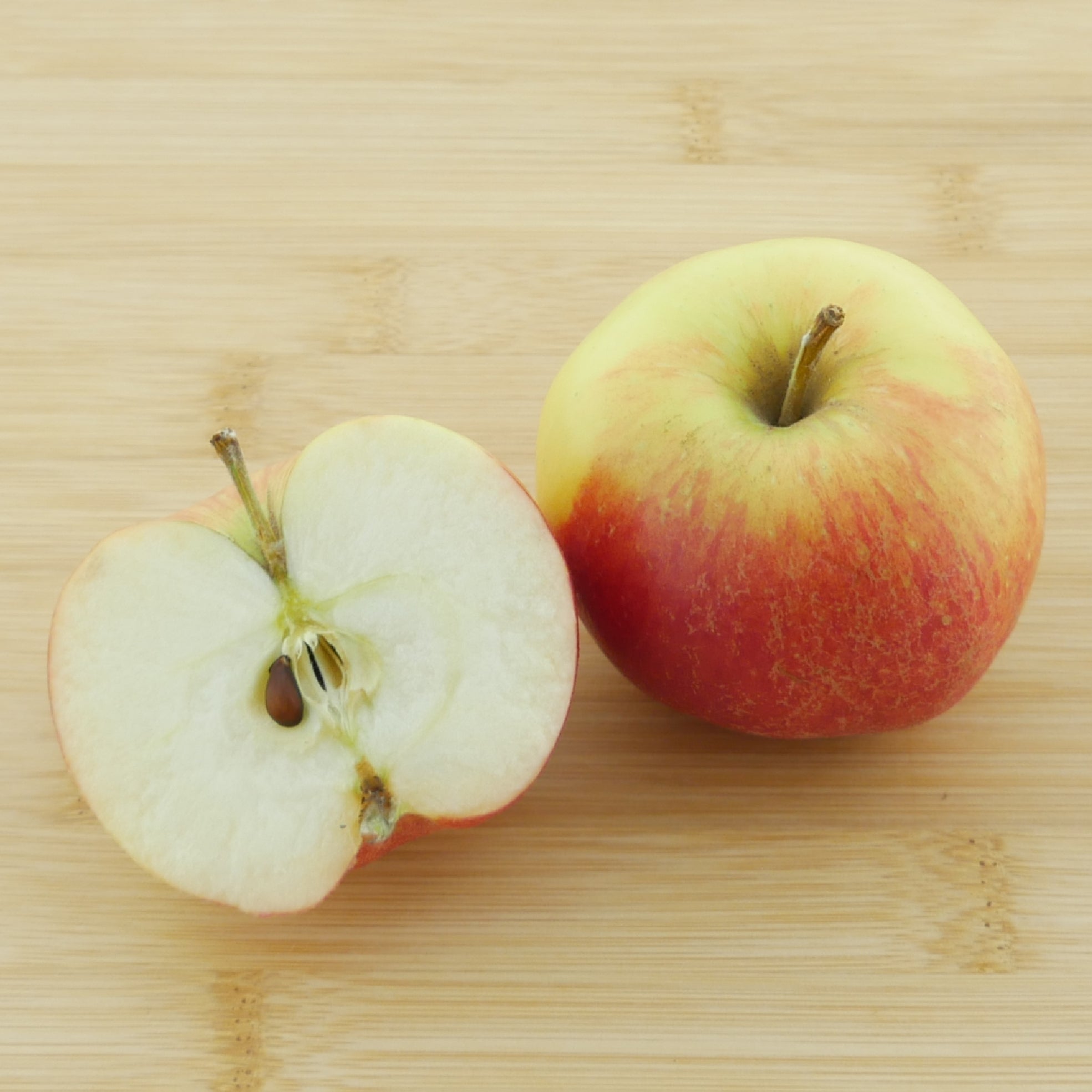 Frucht des Bio-Apfelbaums 'Berlepsch'