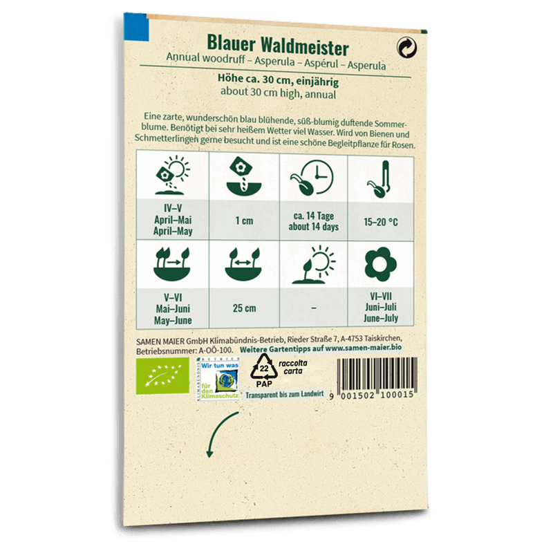 Bio-Blauer Waldmeister Saatgut