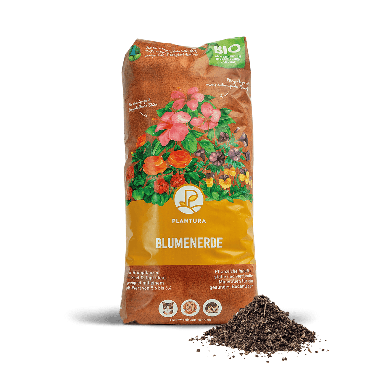 Biologische Blumenerde 40 L von Plantura