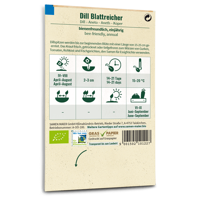 Bio-Dill 'Blattreicher' Saatgut
