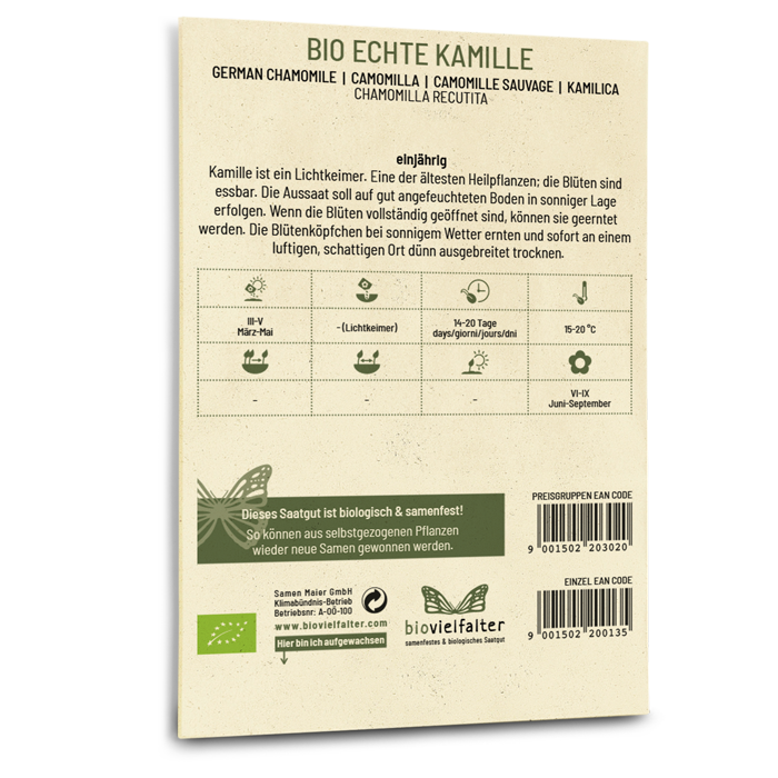 Bio-Echte Kamille Saatgut