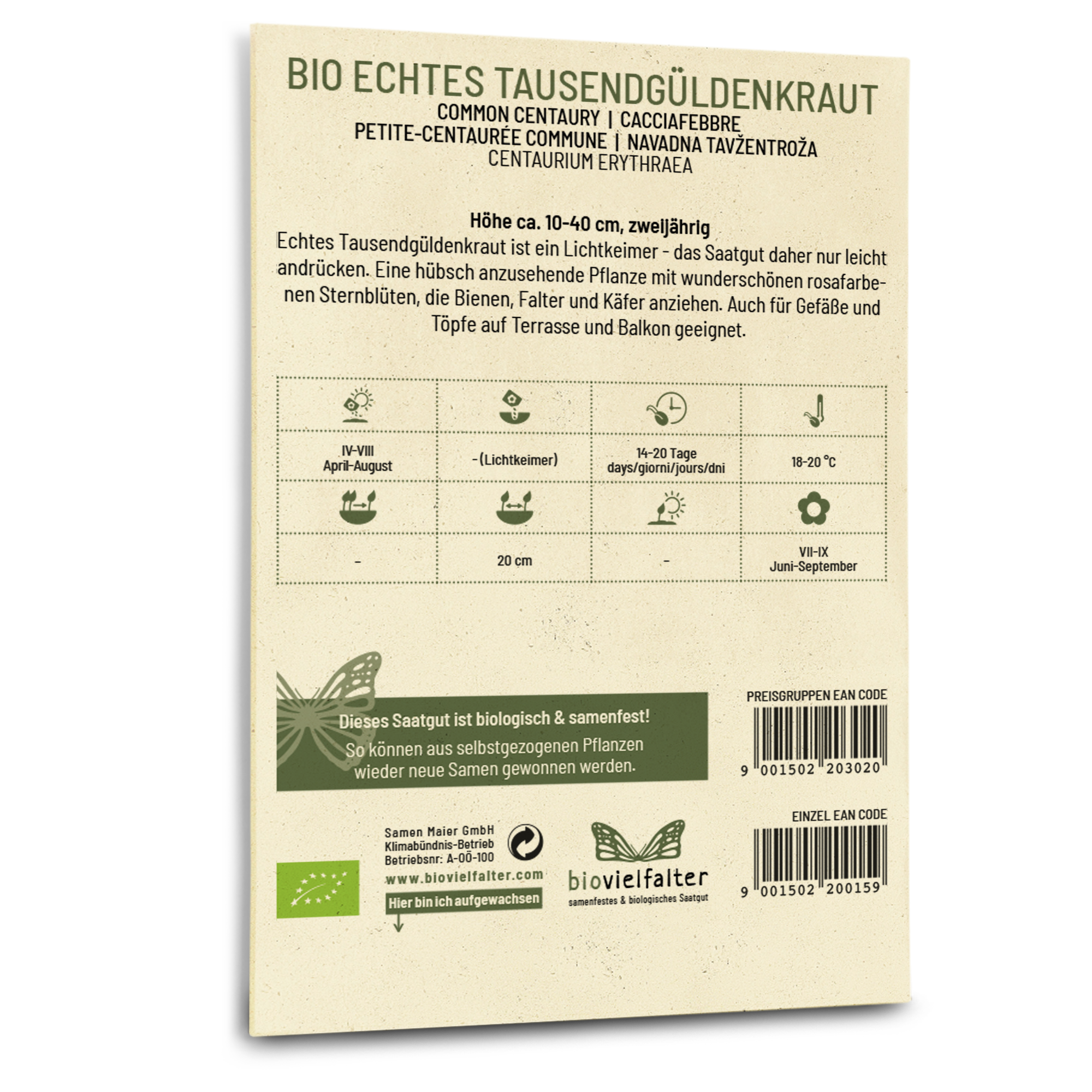 Bio-Echtes Tausendgüldenkraut kaufen