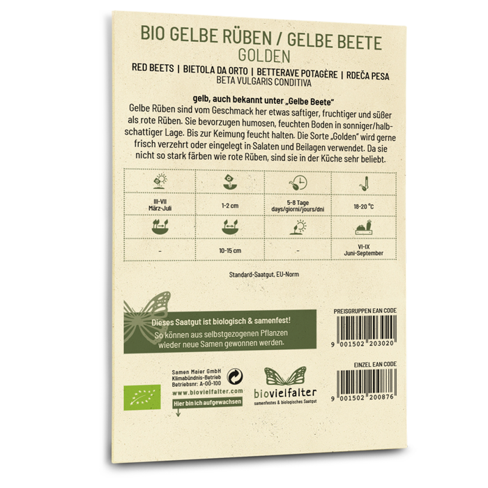 Bio-Gelbe Beete 'Golden' Saatgut