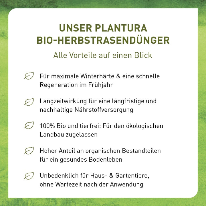 Vorteile des Plantura Bio-Herbstrasendüngers