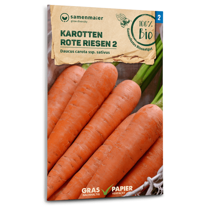 Bio-Karotten 'Rote Riesen 2' ('Flakkese 2') Samen