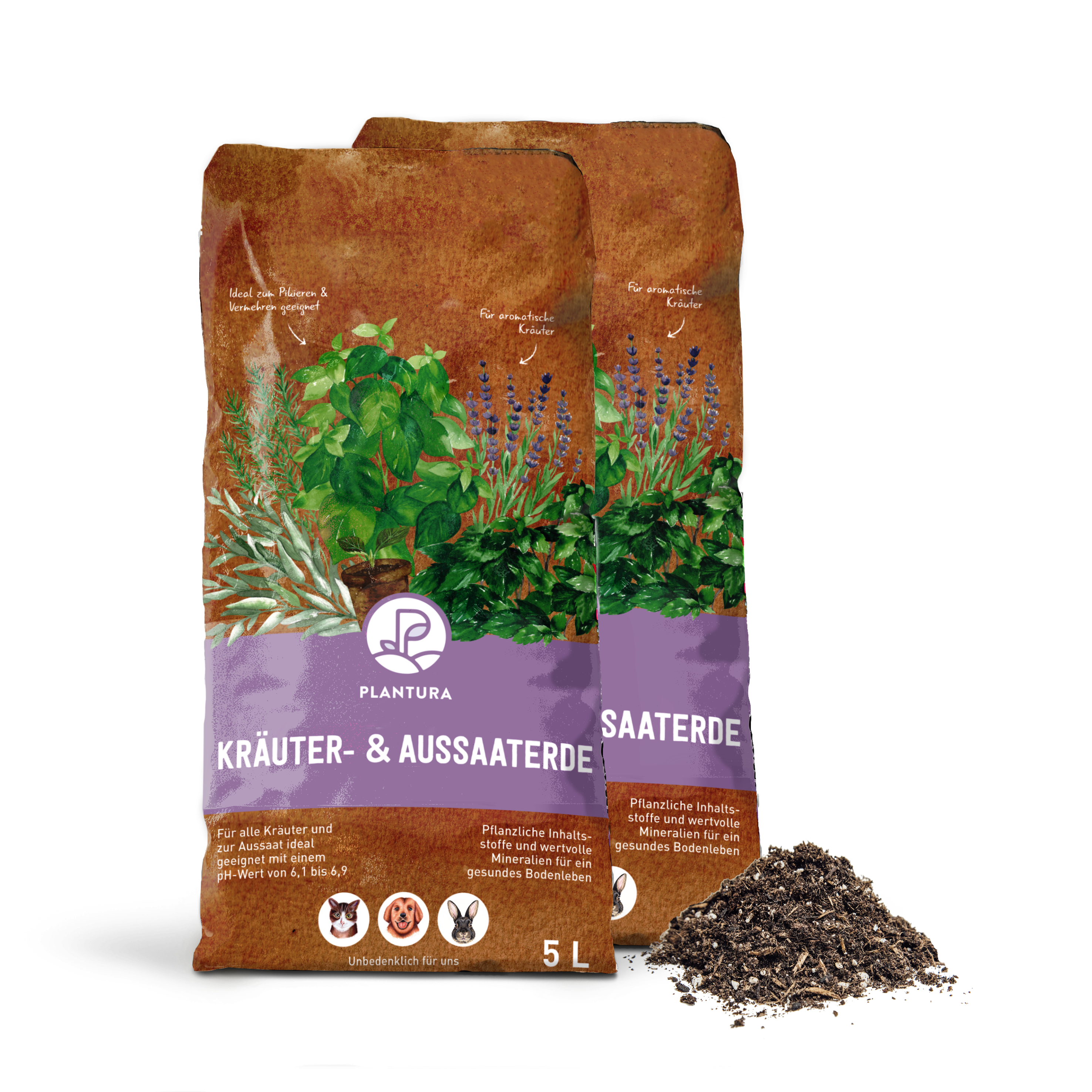 Bio-Kräuter- & Aussaaterde 2 x 5 L