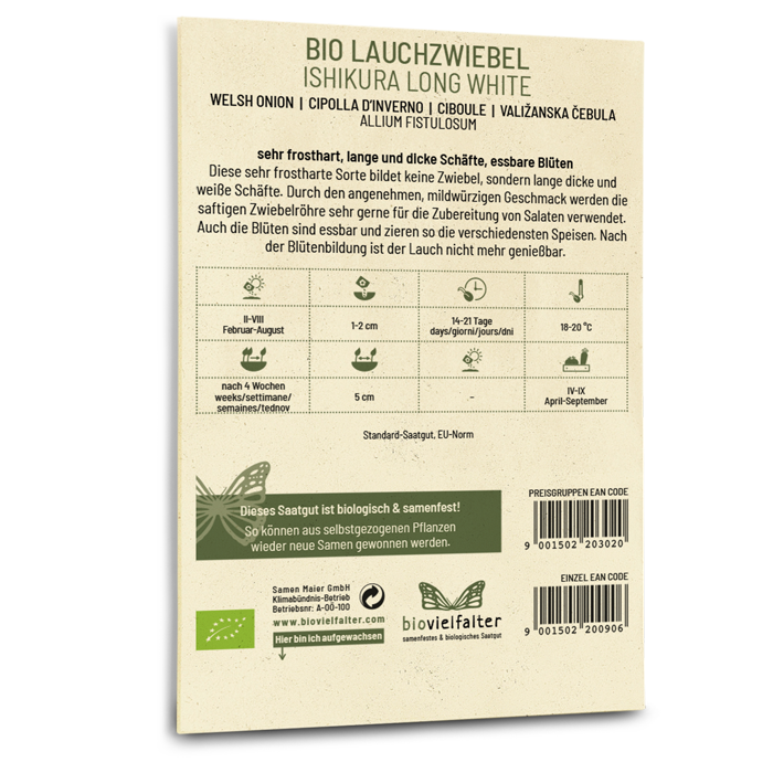 Bio-Lauchzwiebel 'Ishikura Long White' Saatgut