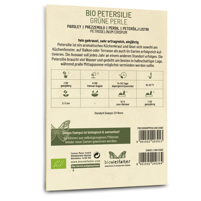 Bio-Petersilie 'Grüne Perle' Saatgut