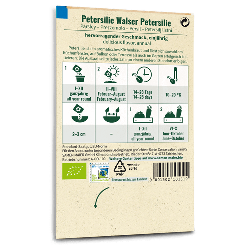 Bio-Petersilie 'Walser Petersilie' Saatgut