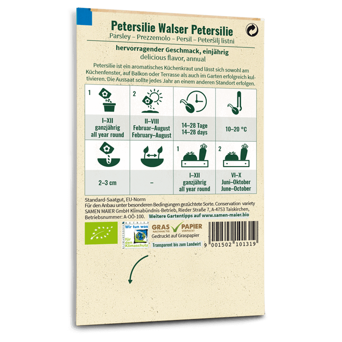 Bio-Petersilie 'Walser Petersilie' Saatgut