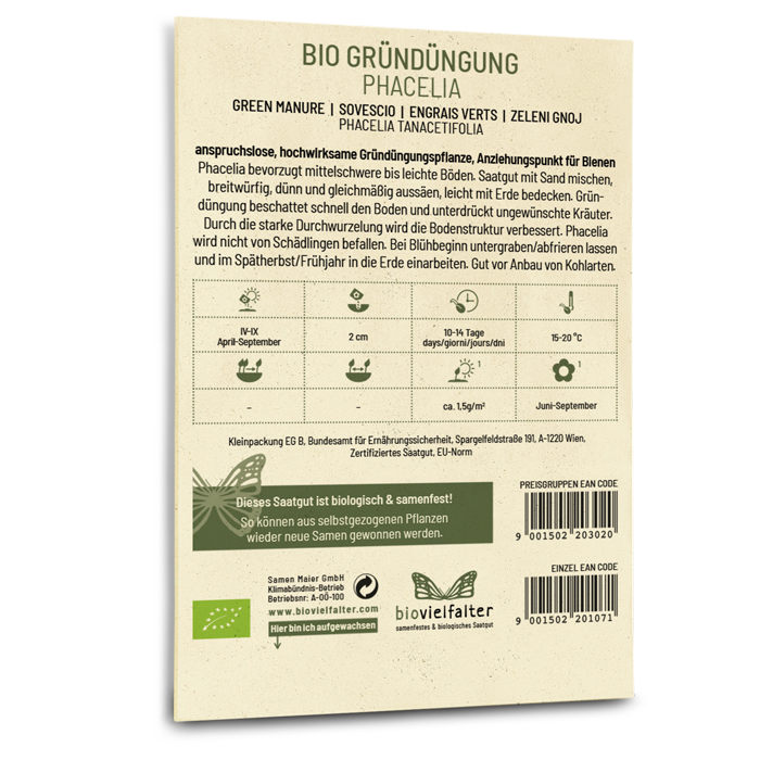 Bio-Phacelia Gründüngung Saatgut