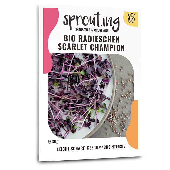 Bio-Radieschen 'Scarlet Champion' Sprossen Samen