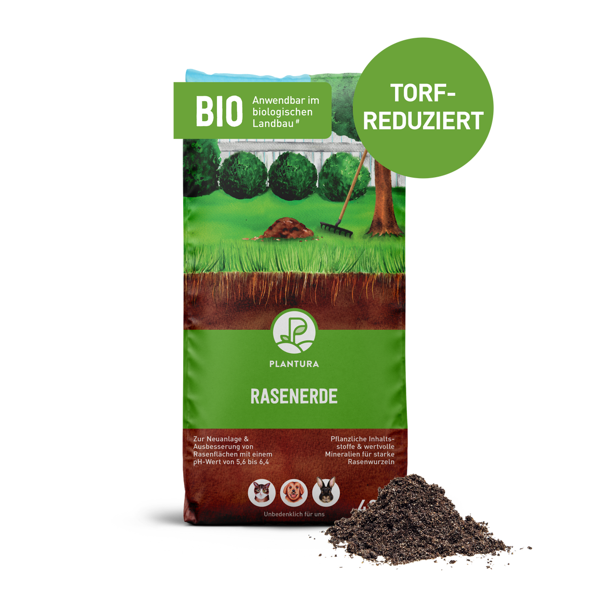 Bio-Rasenerde 40 L von Plantura