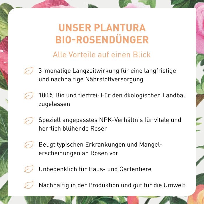 Vorteile Rosendünger von Plantura