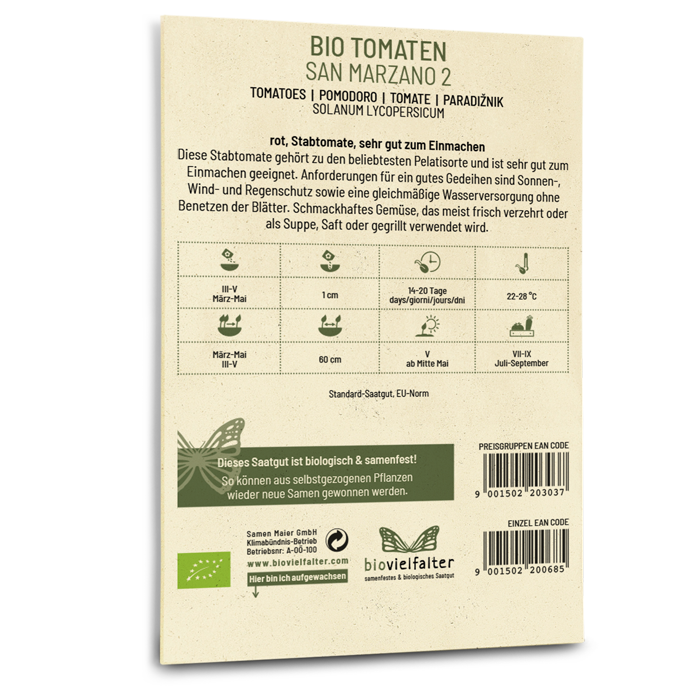 Bio-Tomate 'San Marzano 2' Saatgut