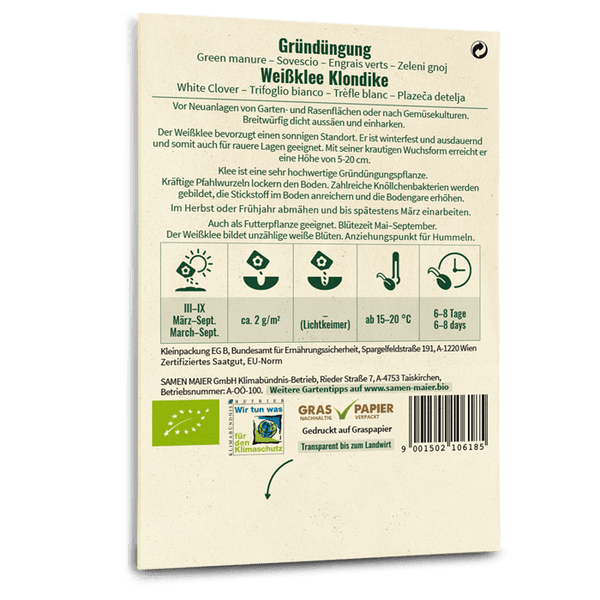 Bio-Weiklee Grndngung kaufen - Plantura Shop