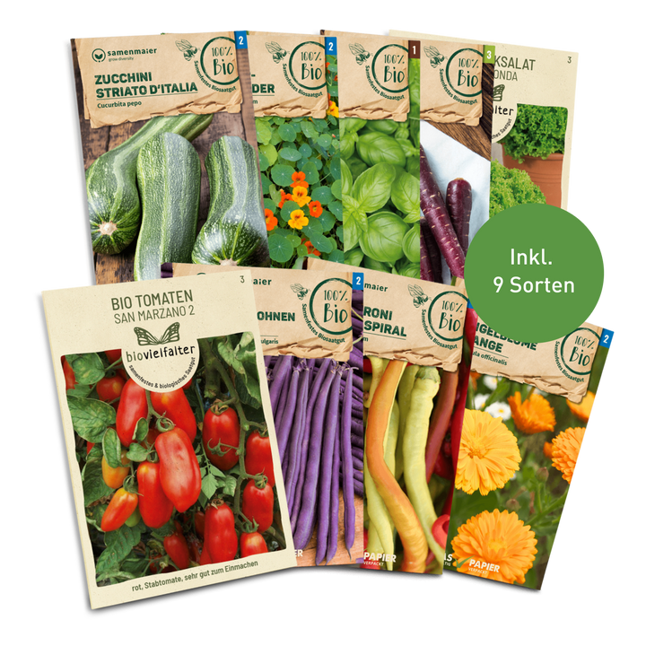 Einsteiger Bio-Samen-Set (9 Sorten) kaufen
