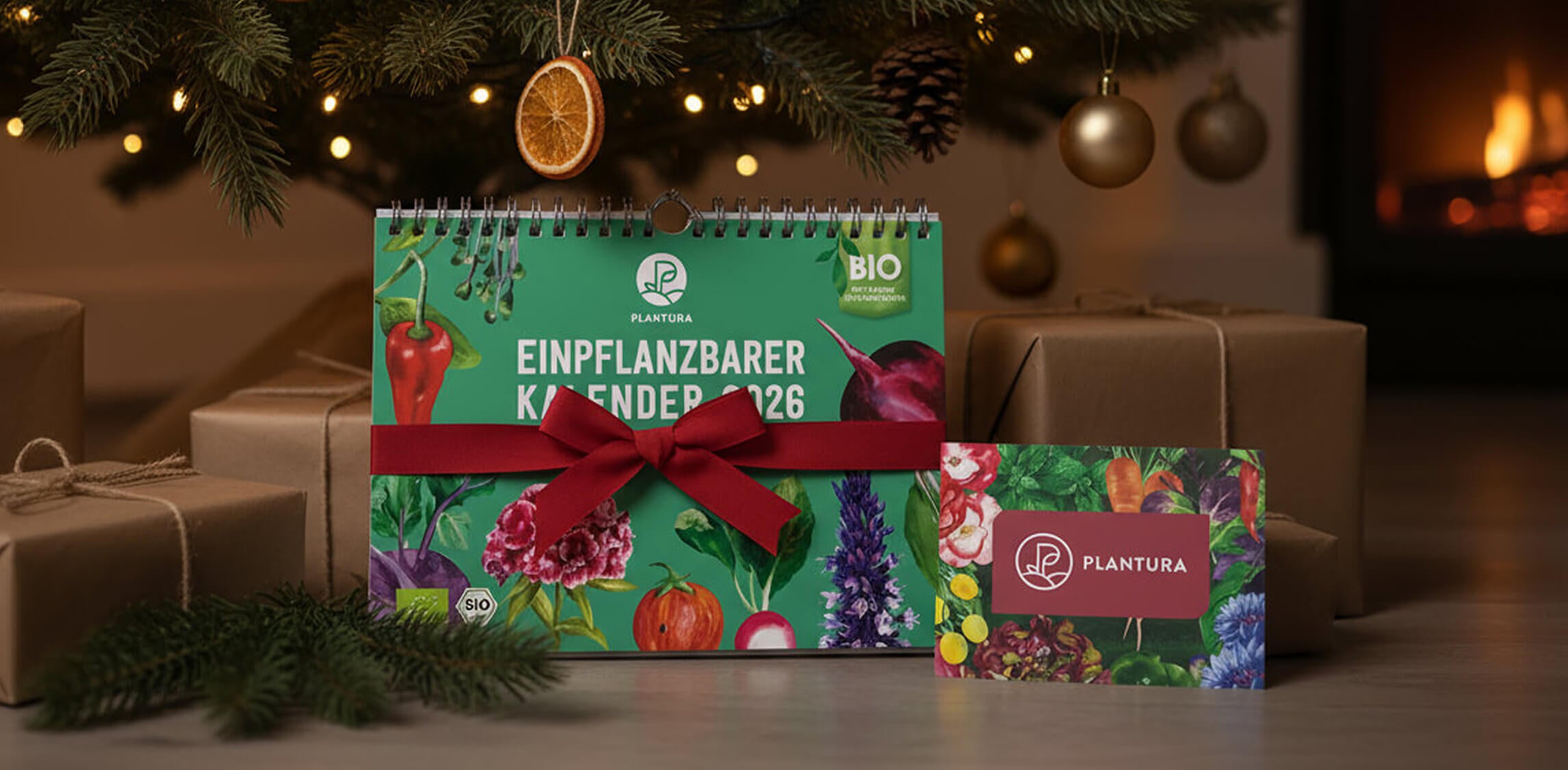 Einpflanzbarer Kalender mit Geschenkgutschein als ideales Geschenk