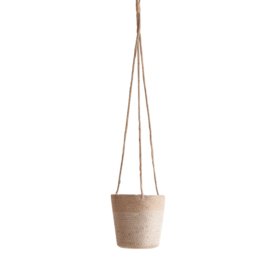 Hängetopf Jute für Zimmerpflanzen
