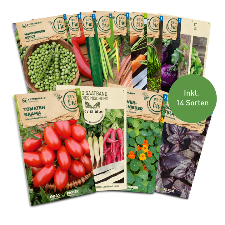 Hochbeet Bio-Samen-Set mit 14 Sorten