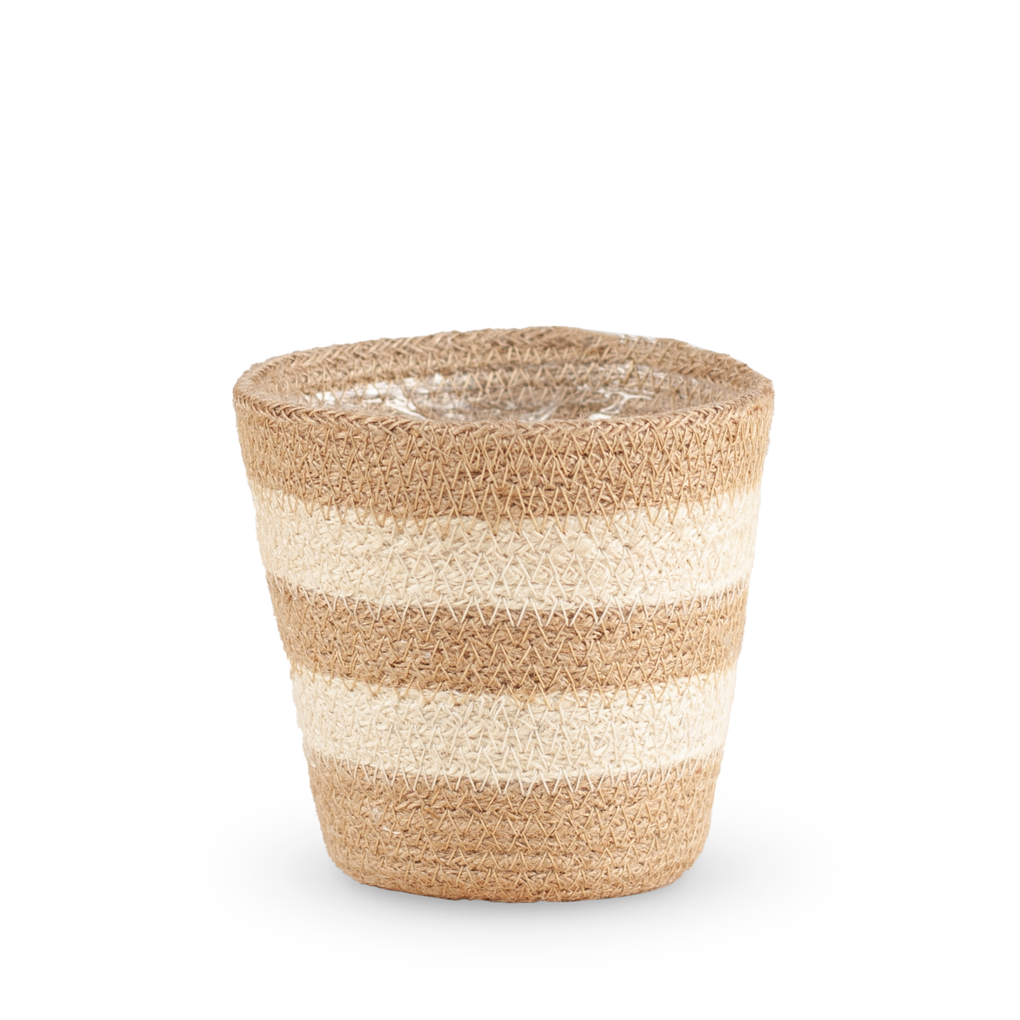 Jute Übertopf Sardinien Creme-Natur gestreift
