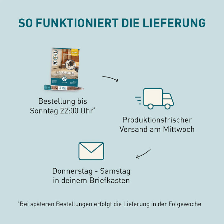Lieferung von Lagerpiraten gegen Kleidermotten