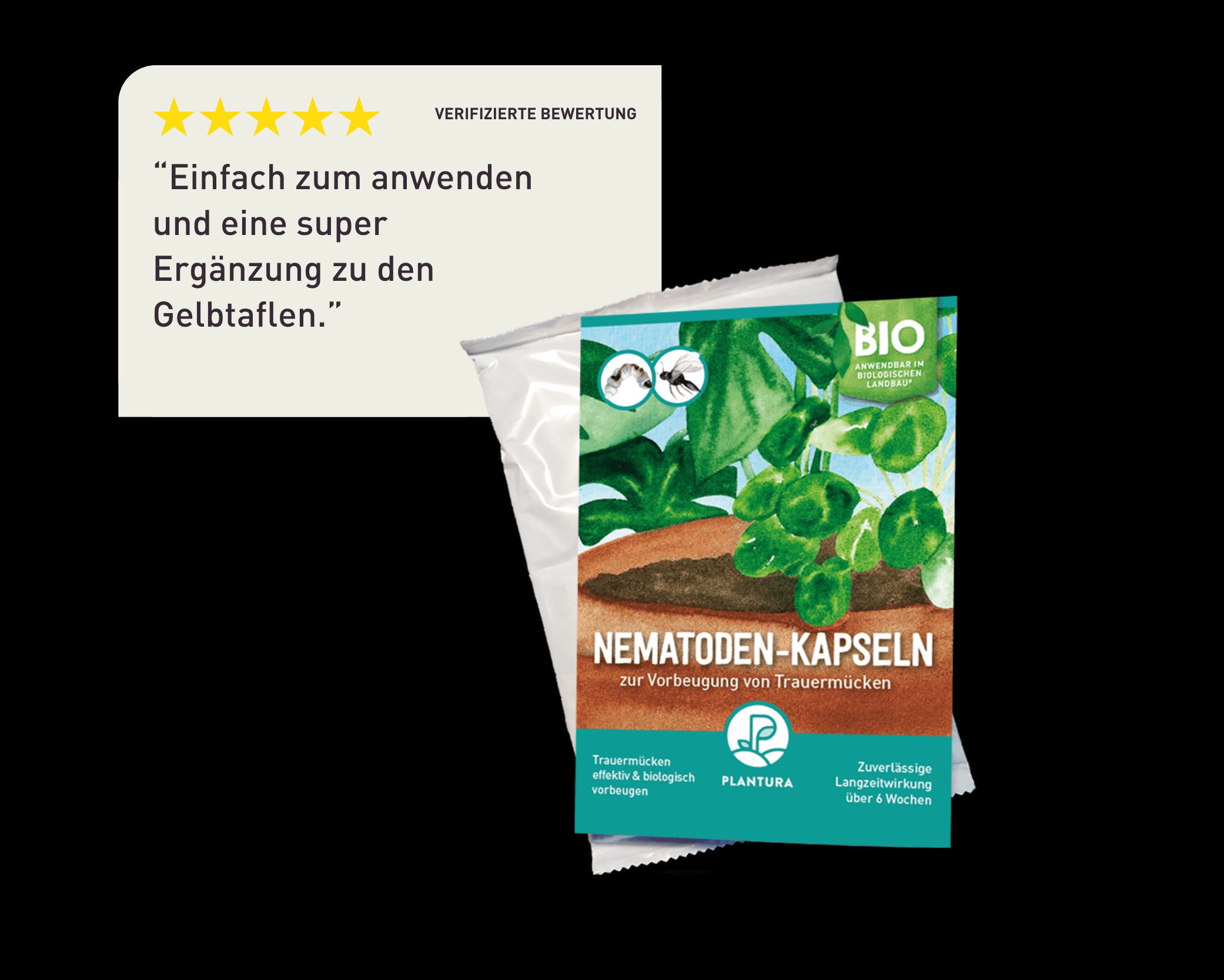 Kunden-Zitat für Nematoden-Kapseln gegen Trauermücken