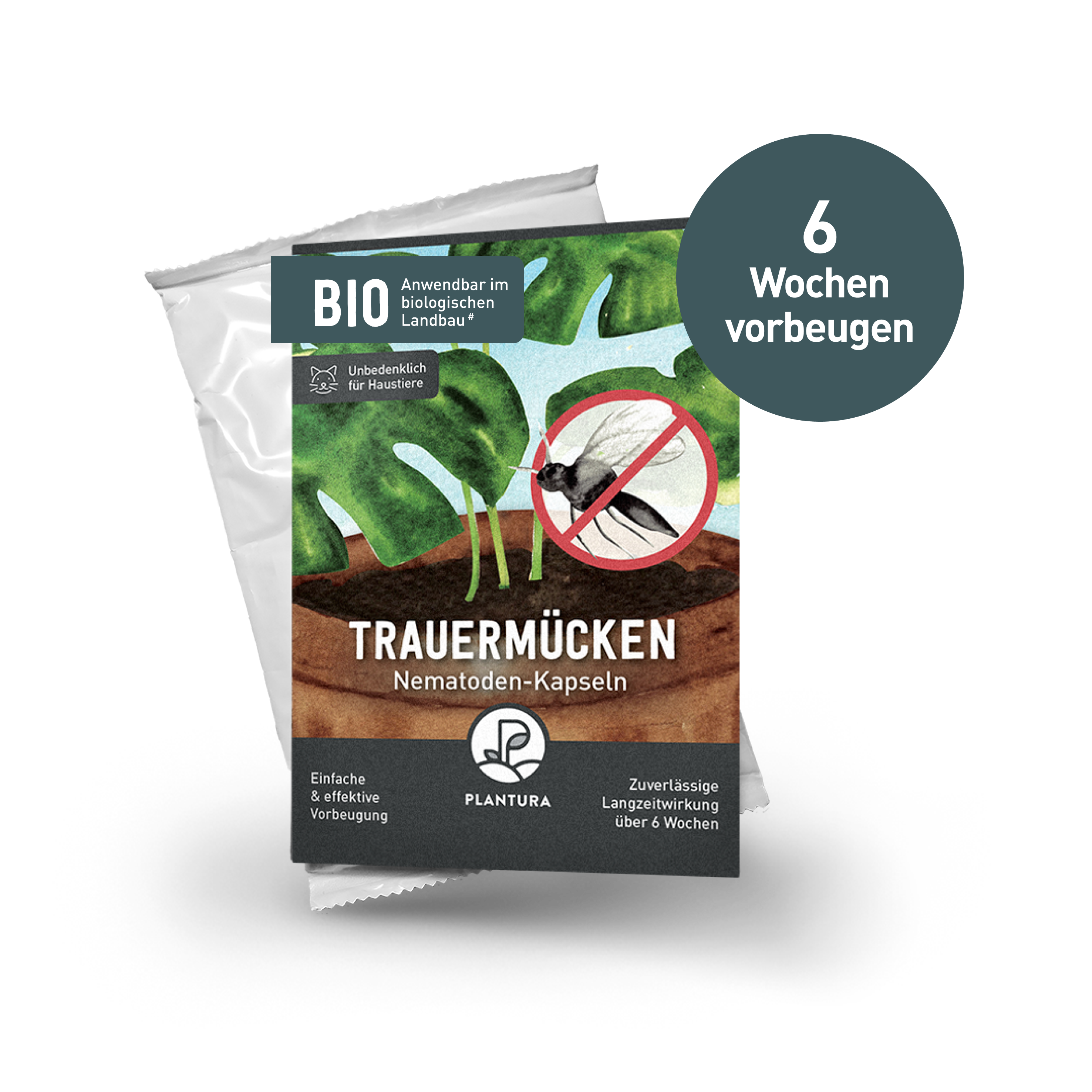Nematoden-Kapseln zum Vorbeugen von Trauermücken