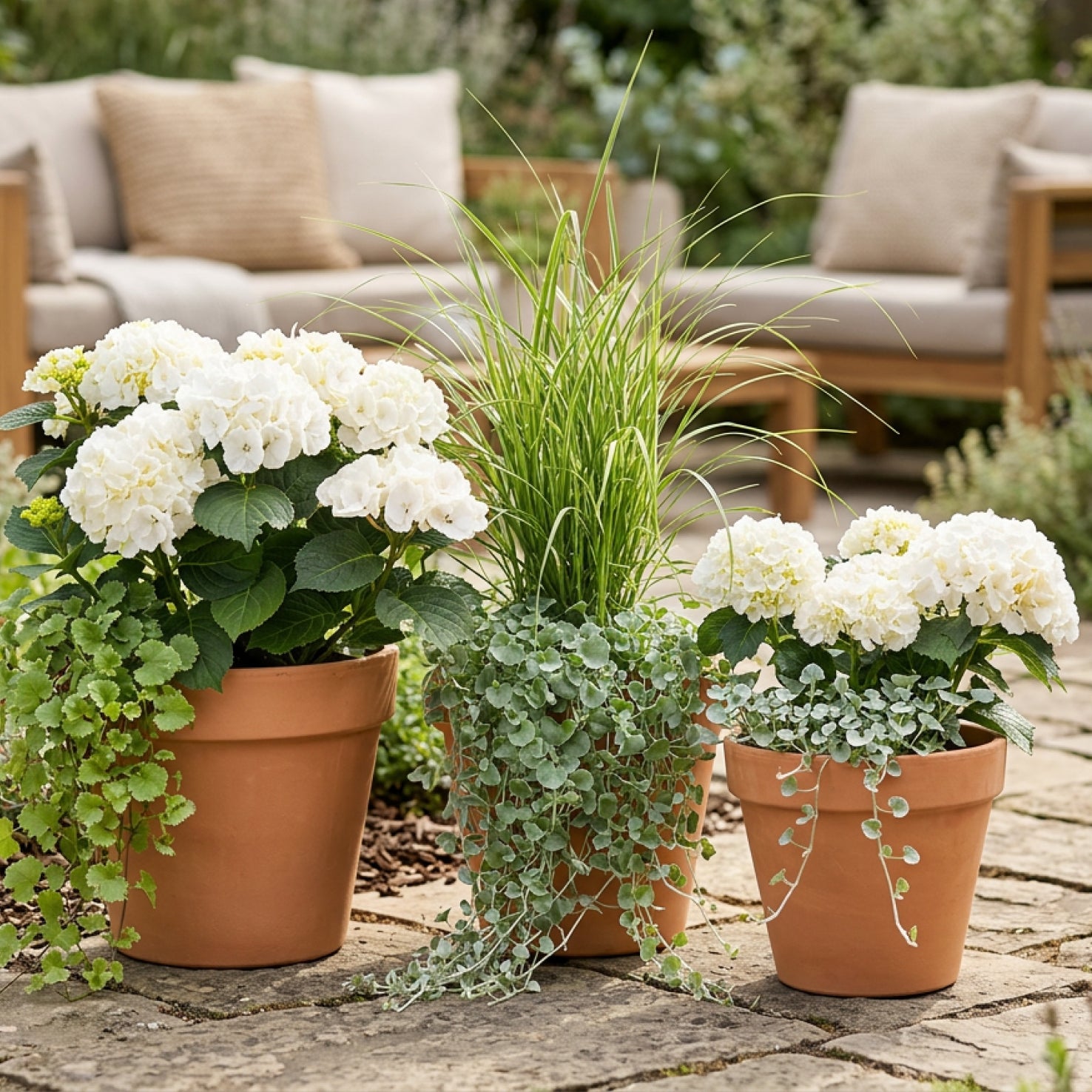 Pflanzen-Set Royal White in Töpfen