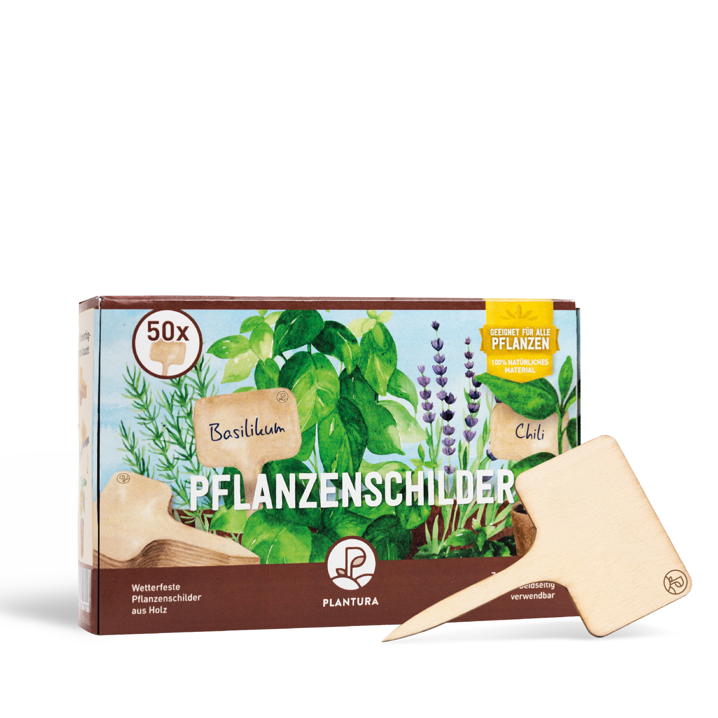 Pflanzenschilder aus Holz 50 Stück