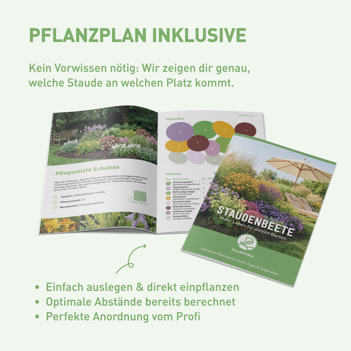 Pflanzplan für Dauerblüher Staudenbeet
