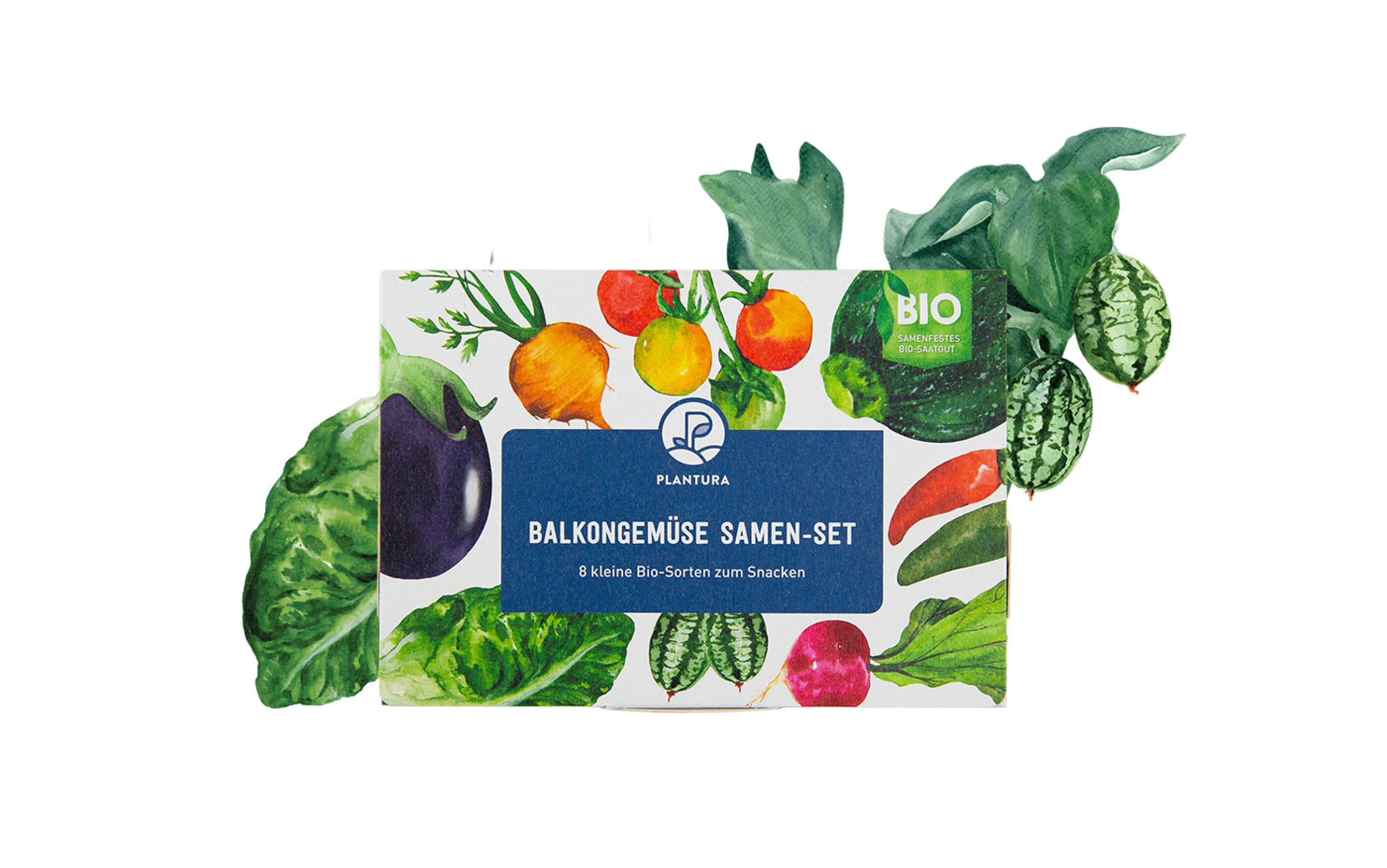 Illustration Balkongemüse Samen-Set