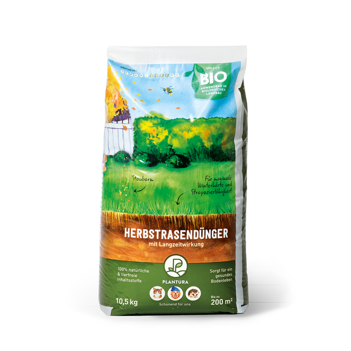Biologischer Herbstrasendünger von Plantura
