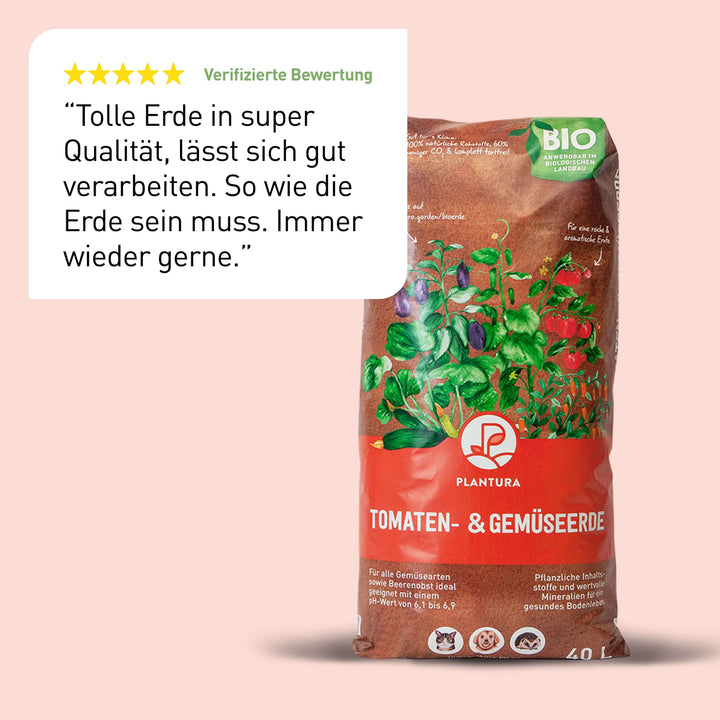 Bewertung der Plantura Bio-Gemüseerde