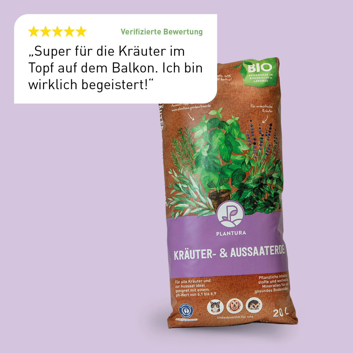 Bewertung der Plantura Bio-Kräuter- & Aussaaterde